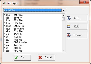 edit file types window